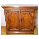 Wood Two Door Cabinet Table
