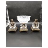 Cut Crystal Centerpiece Pedastool Bowl