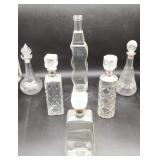 Box of Glass Decanters
