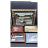 Various Framed Covered Bridge Wall Art