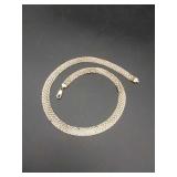 14K (stamped) Tri Color Braided Gold Necklace