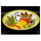 1950s Enamelware Basin Bowl with Fruit Design
