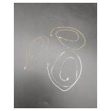 1- 14K White Gold (stamped) Chain & 2 12K Yellow