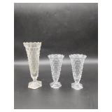 3 Fostoria Vases
