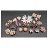 Ladies Pink Themed Fashion Earrings