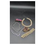 Rhinestone Necklaces, Pearl/Rhinestone Bracelet