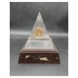 Shriners Gold Book Society Lucite Pyramid