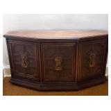 3 Door Wooden Cabinet Accent Table