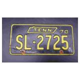 Tennessee 1970 Tag Black and Yellow