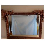 Mirror in Ornate Frame With Floral Accents