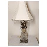 Brass and Crystal Table Lamp
