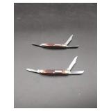 2 Schrade Old Timer Junior Pocket Knives in Box