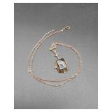 Rose Goldtone Chain & Black Onyx