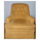 Yellow Corduroy Tufted Arm Chair