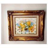 Framed Floral Painting