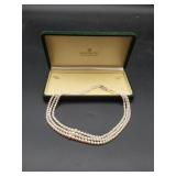 Mikimoto 3 Strand Graduated Pearls