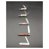 5 Misc Advertising and Wood Pocket Knives