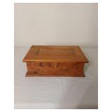 Wormy Chestnut Jewerly Box with Tray