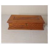 Wormy Chestnut Jewerly Box with Tray