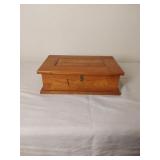 Wormy Chestnut Jewerly Box with Tray