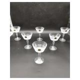 6 Chateaudun Lead Crystal Champagne Sherberts