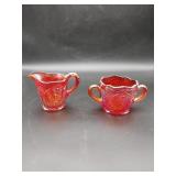 Indiana Glass Heirloom Sunset Red Carnival