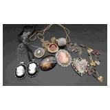Cameo Pins & Pendants & Misc Costume Jewelry