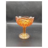 Carnival Glass Pedastool Compote
