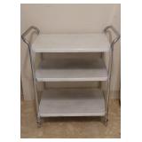 White Three Shelf Serving Cart