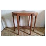 Wooden Accent Table with Bottom Shelf