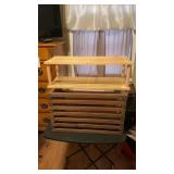 2 WOODEN SHOE RACKS