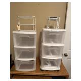 Plastic Storage Bins with Shelf Organizers