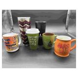 (2) Tumblers and (4) Coffee Mugs