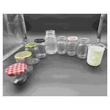 Assortment of Glass Jars (Some Missing Lids)