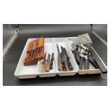 Knives and miscellaneous kitchen utensils