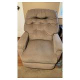Tan swivel recliner