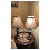 Set of brown table lamps