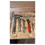 Adjustable wrenches (5) and (4) Small Wrenches