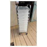 Metal Rack with Plastic Storage Trays