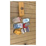 Plastic Box w/ Assortment of Gloves (6 pair)