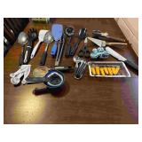 Lot of Kitchen Utensils and Measuring Spoons