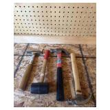 Assortment of Hammers and Rubber Mallet