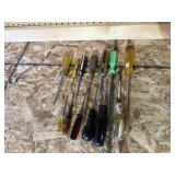 Lot of 13 Flathead Screw Drivers