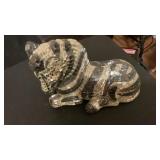 GLASS ZEBRA FIGURINE