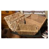 (3) WICKER BASKETS