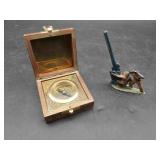 Barclay Toy Soldiers and Brass Maritime Compass