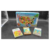 Kids Puzzle of the US & 3 Sets of Flash Cards