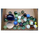 Box of Shooter Size Marbles & 1 Extremely