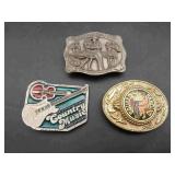 3 Square Dancing and Music Belt Buckles