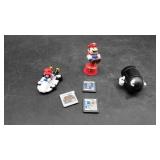 Super Mario Figurines W/ 3 Nintendo DS Games